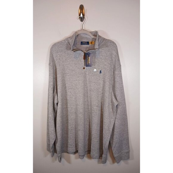 Polo Ralph Lauren Estate Rib 1/4 Pullover Gray Size XXL‎ NWT - Picture 1 of 4
